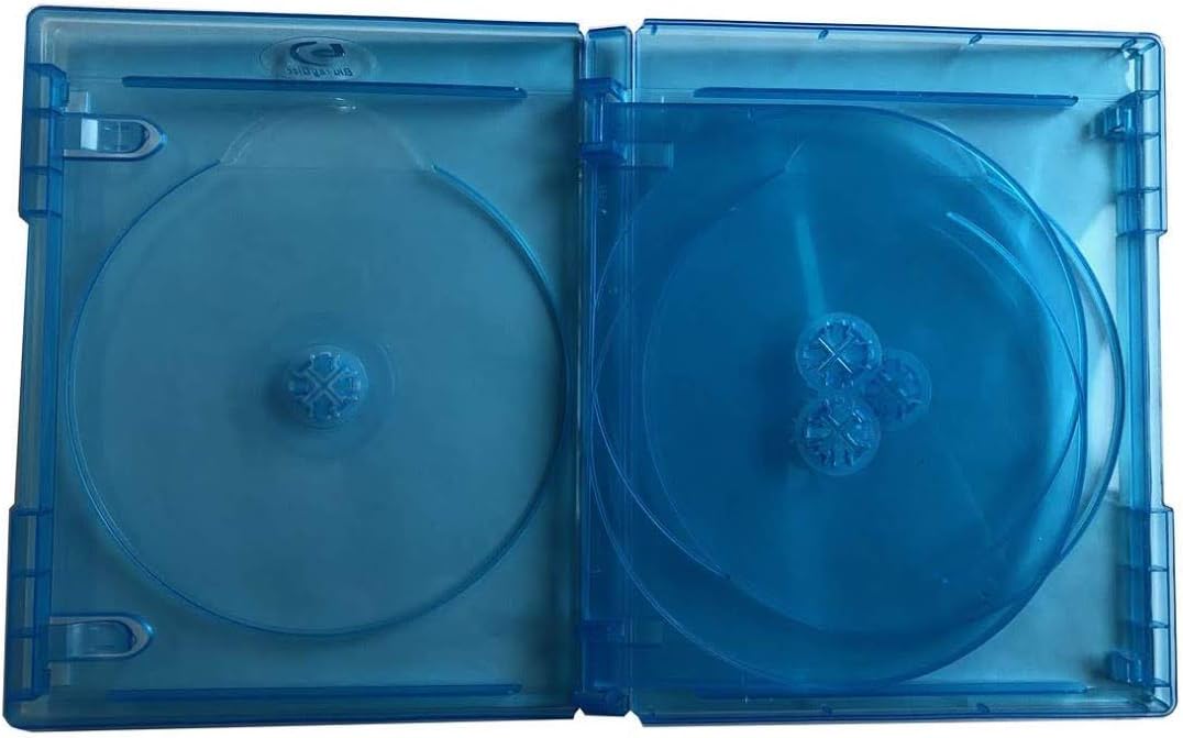 New 4 MegaDisc 15mm Blu-ray Replacement Case Holds 4 Discs (4 Tray) Premium