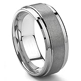 9MM Tungsten Carbide Men's Wedding Band Ring in Comfort Fit and Matte Finish Size 7-13.5
