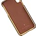 iPhone X Case , Pierre Cardin Premium Genuine Cow Leather with New Slim Design Hard Case Cover Fit for Apple iPhone X (Dark Brown)