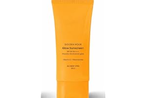 Fo.x.tale Golden Hour Glow Sunscreen SPF 50 PA++++, Vitamin C and Niacinamide, Lightweight Moisturizing Formula, No White Cas