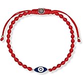 KARMA AND LUCK Fearless Gaze Red String Charm Bracelet