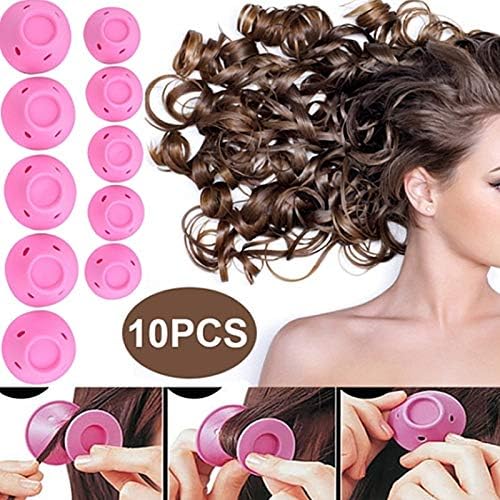 Silicone Hair Curlers No Heat Reusable Magic Soft Rollers Hair Care DIY HairStyle Curling tool 10psc