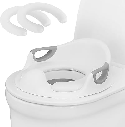 Rainberg Potty Training Seat for Kids with Backrest Handles Anti Slip Splash
