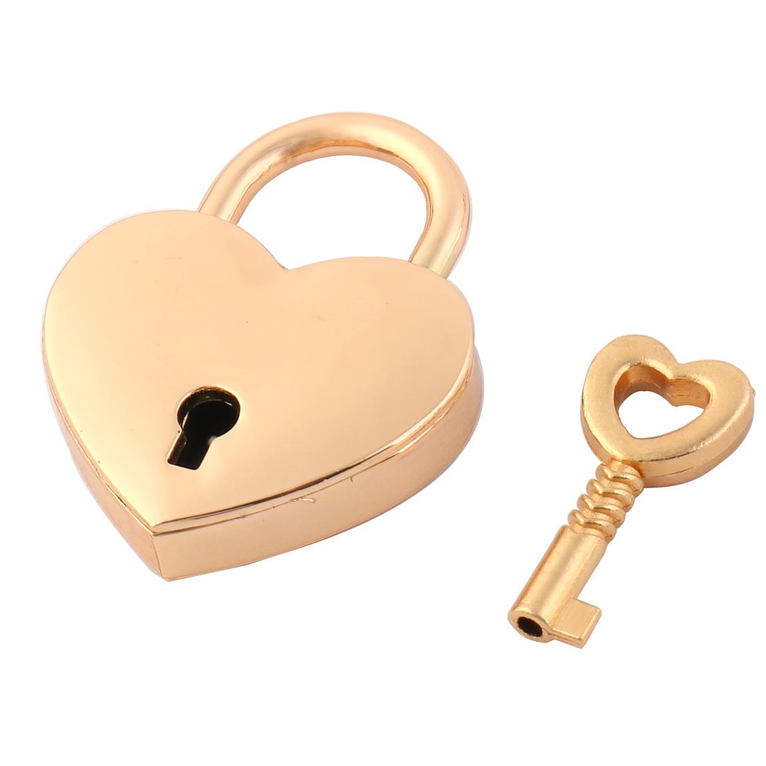 Sourcingmap Metal Heart Shaped Luggage Bag Security Lock Padlock Gold Tone