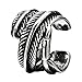 Gloria Trend Vintage Feather Stainless Steel Non Piercing Ear Cuff One Piece