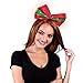 FlashingBlinkyLights Sequin Light Up Green & Red Christmas Bow Headband
