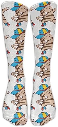 Field The Dabbing Cat Dab Dance Funny Kitten Dancing Unisex Tube Socks Knee High Sports Crew Fashion Novelty Crew Fashion Novelty Socks Underwear Tube Socks Knee High Sports
