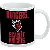 Rutgers University Scarlet Knights Ceramic Coffee Mug, Novelty Gift Mugs for Coffee, Tea and Hot Drinks, 11oz, White