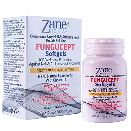 Zane Hellas FunguCept Softgels. For Faster and Better Results. Supportive Softgels for FunguCept Nail & FunguCept Athlete's. 60 Softgels.