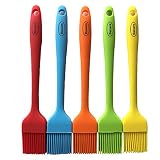 Daixers 5pcs Silicone Pastry Brushes, Silicone Basting Brushes, BBQ Brushes, Essential Cooking Gadget, 8.1 Inch Long