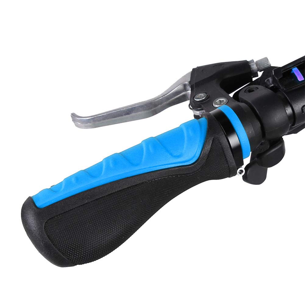 Bicycle Grips, Grips Bicycle Grips Rubber Handlebar End Grips Cycling Lock Grips for Mountain Road Bike (Blue and Black)