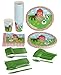 Juvale Farm Themed Party Decorations - 144-Piece Set, Serves 24, 9 In Plates & 9 Oz Cups, Red & White Checkered Animal Design - Farm Birthday Decorations, Party Plates & Napkins