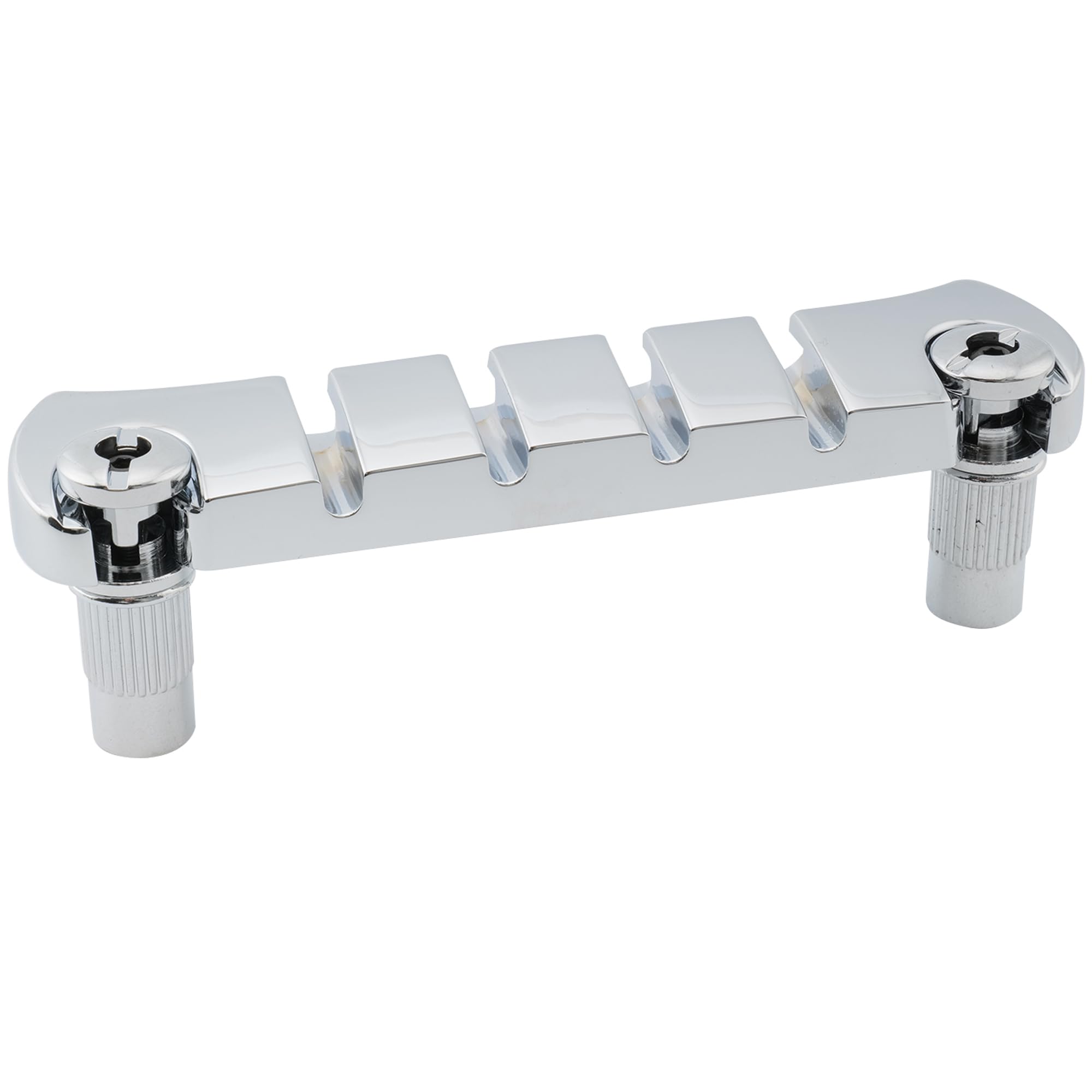 Musiclily Pro 18mm Zinc Alloy 4-String Bass Stop Tailpiece, Chrome