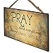 P. Graham Dunn Pray About Everything Worry About Nothing Wooden Sign with Jute Rope Hanger