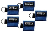 AMBU CB-3021-005-BLU Blue Nylon Res-Cue Key CPR Mask with Mini Keychain Pouch (Pack of 5)