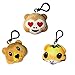 Emoji Keychain Mini Pillow Stuffed Animals Plush Toys Assortment for Safari Party Supplies Favors, Birthday Party, Home Decoration, Carnival Prizes, Classroom Rewards and More