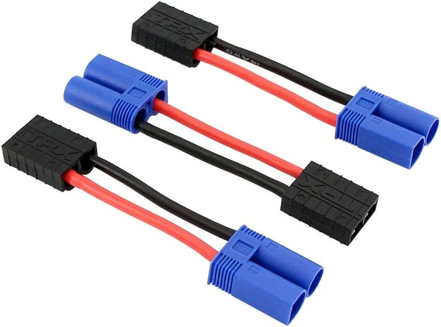 3pcs Male EC5 Losi to Female TRX 14awg 2inch Heavy Duty Connector Adapter Cable(BDHI-05)