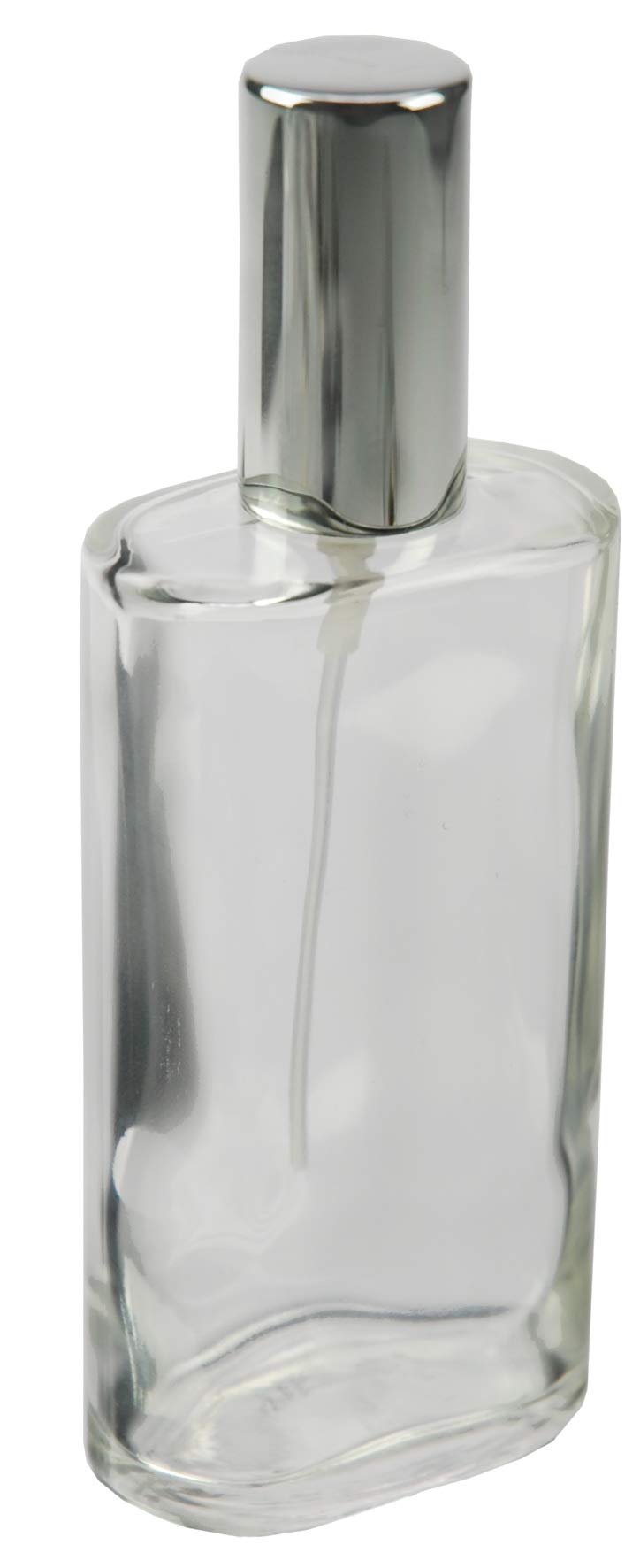 Fantasia Refillable Perfume Atomiser - Clear Glass Spray Bottle with Silver Pump, 100ml (Pack of 1)