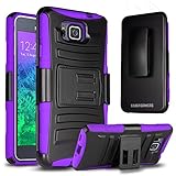 Galaxy Alpha Case, CASEFORMERS Duo Armor PURPLE for Samsung Galaxy Alpha Combo Case with Stand and Holster