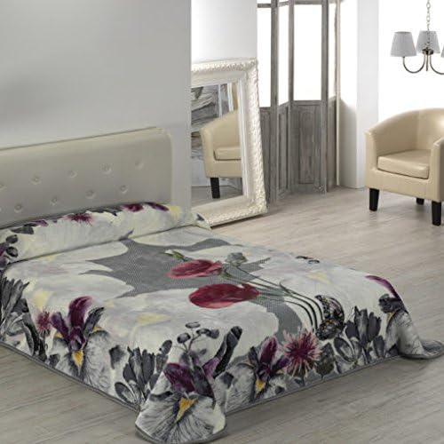 European Blanket Mora Gold Digital Made in Spain 1 PLY (220 cm X 240 cm, Grey)