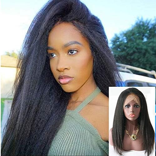 Fanshow Hair Silk Top 360 Lace Frontal Wig 180% Density Pre-Plucked Hairline 360 Lace Wig Brazilian Human Hair Italian Yaki Lace Wig (10" silk top)