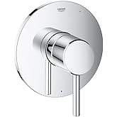 GROHE 14468000 Concetto Shower Valve Trim Kit with Pressure Balance Cartridge, Starlight Chrome