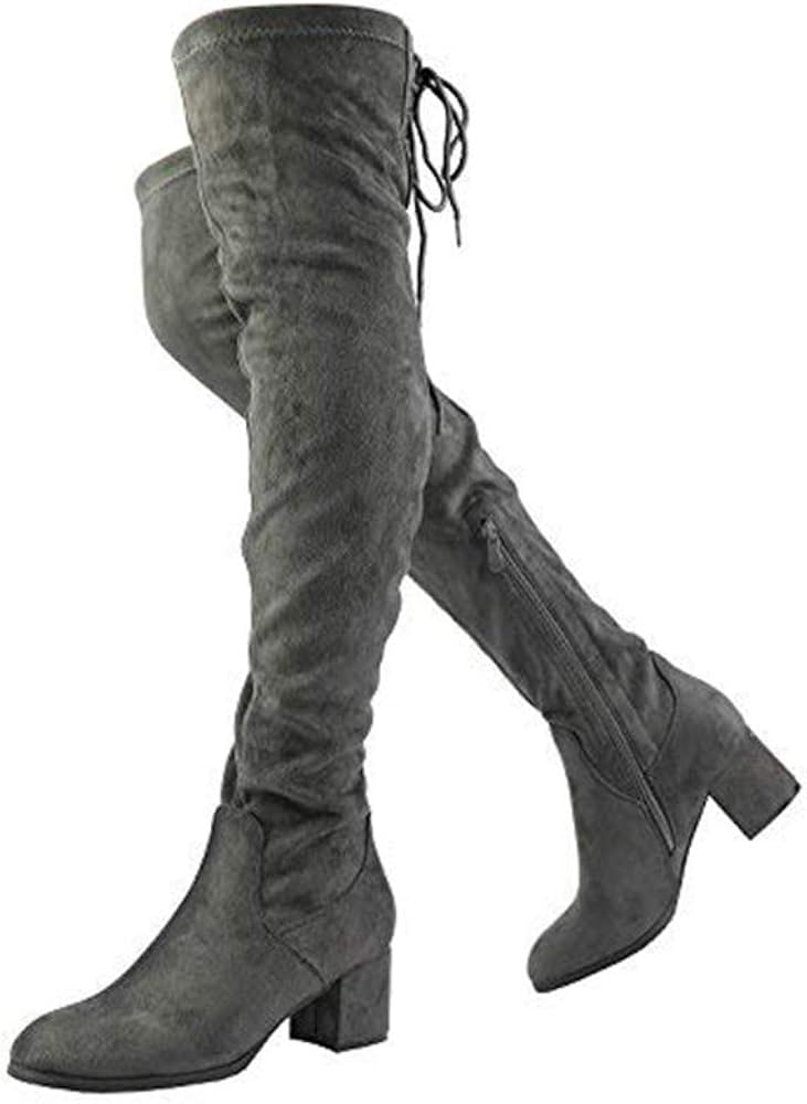 knee high chunky boots