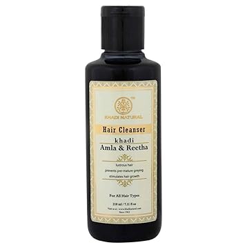 Khadi Natural Pure Herbal Amla & Reetha Shampoo, 210ml