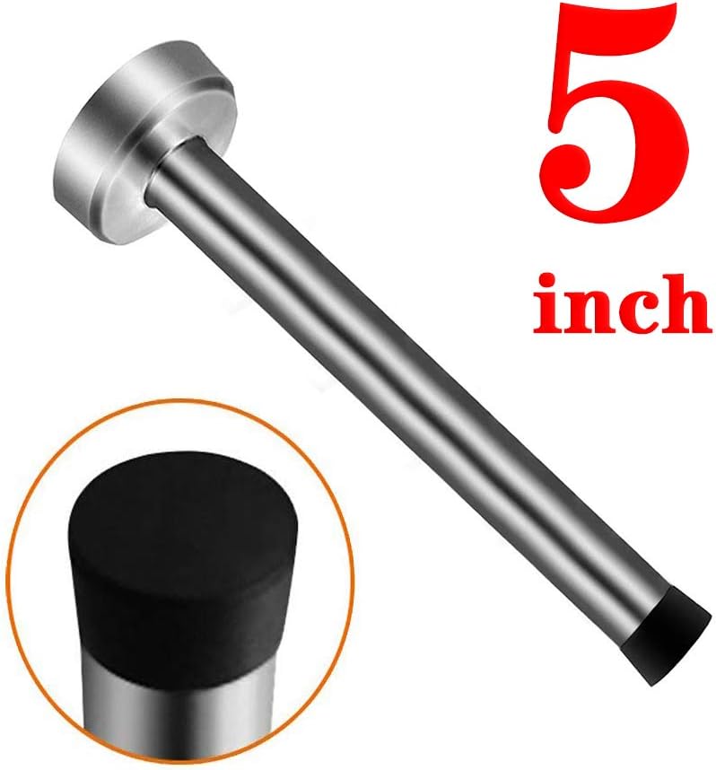 Long, 8 X 1 Pack Door Stopper,Long Door Stops,Stainless Steel Modern Door Stop with Sound