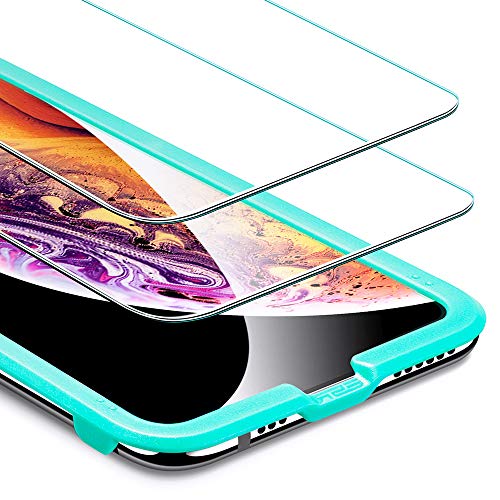 ESR [2-Pack] Screen Protector for iPhone Xs/iPhone X, iPhone iPhone Xs/iPhone X Tempered Glass Screen Protector [Force Resistant Up to 22 Pounds] Case Friendly for iPhone 5.8 inch(2017&2018 Release)