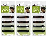 Scunci No-slip Grip Auto Clasp Barrettes, 5.5cm, 4-Count, 3pk, 12 Barrettes Total