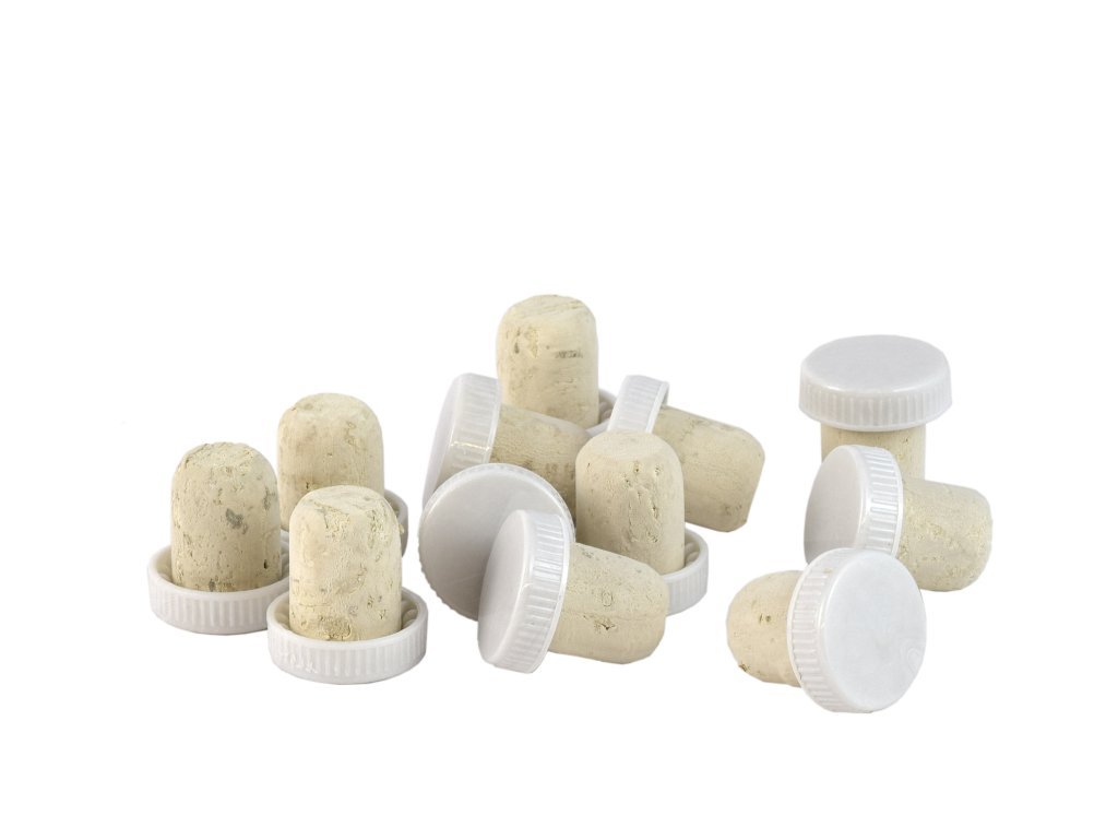 New Plastic Topped Wine Corks - Pack of 30 for Corking Home Made Wines & Liqueurs Home Brew (White)