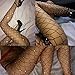Wintialy Stockings; Women Rhinestone Fishnet Elastic Sockings Big Fish Net Tights Pantyhose (Black)