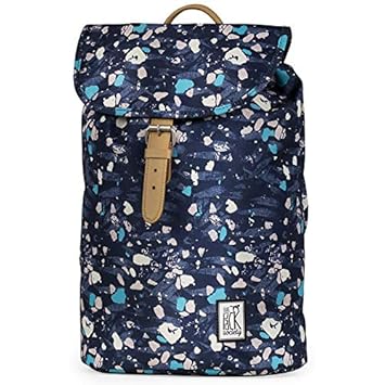 The Pack Society Backpack Blue Speckles Allover Rucksack Blau