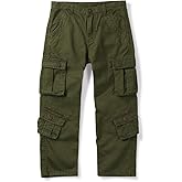 Mesinsefra Boys' Military Cargo Pants,Kids Cotton Multi Pocket Casual Outdoor Trousers