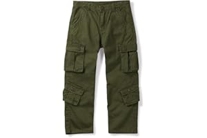 OCHENTA Boys' Cotton Military Cargo Pants, 8 Pockets Casual Outdoor Hunting Hiking Camping