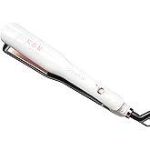 K&K Wide Hair Straightener Iron, Ceramic Tourmaline Coating 1.5 Inch Flat Iron for Long Hair, Professional Keratin Therapy Straighteners for Less Frizz, Shinier & Smoother Hair, Hair Styling Tools