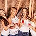 48 Pieces Rose Gold Hen Party Paper Straws with Team Bride Flags Team Bride Straws Hen Party Straws Rose Gold Straw Bridal Shower Paper Straws Bachelorette Accessories Bridal Party Tableware