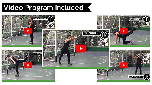 King Athletic Resistance Bands with Handles & Door Anchor :: Rubber Stretch Fitness Training Tube Band Set Comes with Leg Straps and Exercise Chart :: Includes Free Instructional eBook - Thumbnail 2