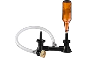 Double Blast Washer Wine Bottle Rinser, Wine Cleaning Equipment Cleaner with Kitchen Faucet Adapter Bar, Homebrew Beer