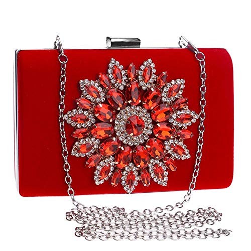 YOUTO Evening Party Clutch Bags Night Party Bags Rhinestone Flower Women's Clutches Evening Bag Clutch Purse Bags Special Occasion Evening Handbags Evening Clutches Purses - Thumbnail 5