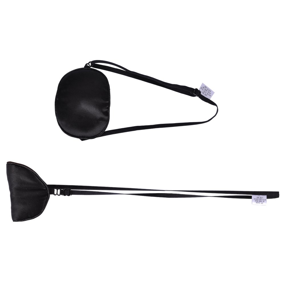 eZAKKA Silk Eye Patch for Adults, 2 Pieces Elastic Eyepatch Lazy Eye Patches for Amblyopia Strabismus, Black and Pink : Beauty