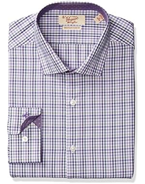Men's Slim Fit Multi Tattersall Dress Shirt
