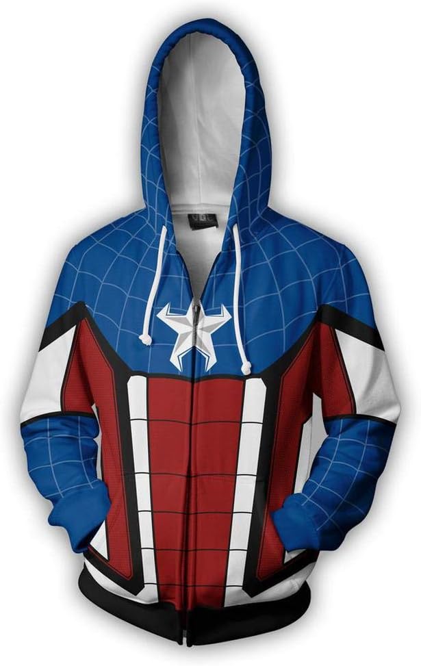 Chamarra Sueter De Capitan America Sudadera Spiderman Chamarra - Main Image