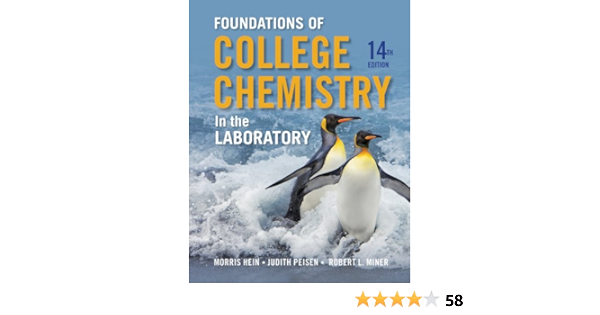 Foundations Of College Chemistry In The Laboratory Hein Morris Peisen Judith N Miner Robert L 9781118288993 Books