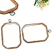 Embroidery Hoops Cross Stitch Hoop Ring Imitated Wood Circle Set Display Frame For Art Craft Handy Sewing and Hanging 2 Pcs 4.3by5.9inch