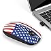 Jelly Comb 2.4G Slim Wireless Mouse with Nano Receiver, Less Noise, Portable Mobile Optical Mice for Notebook, PC, Laptop, Computer, Macbook - American Flag Pattern