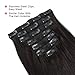 ABH AmazingBeauty Hair Yaki Straight Human Hair Clip ins Real Remy Yaky Clip in for African American Relaxed Hair 7 Pieces 120 Gram Per Set, 20 Inch