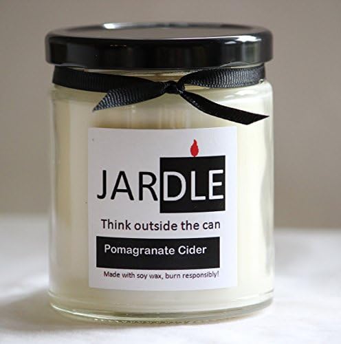 9 Oz Pomegranate Cider Scented Soy Wax Candle Lead Free, Dye Free With Cotton Wick