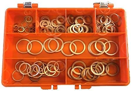 Premium Metric Copper Washers Kit Made Of High Grade Copper Containing 7 Popular Sizes For Engineers, Electricians, Mechanics & DIY Use